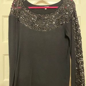 Boston Proper knit and sequined top